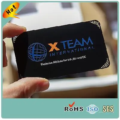 custom matte black metal business card, 85*54*0.3mm, with printed logo