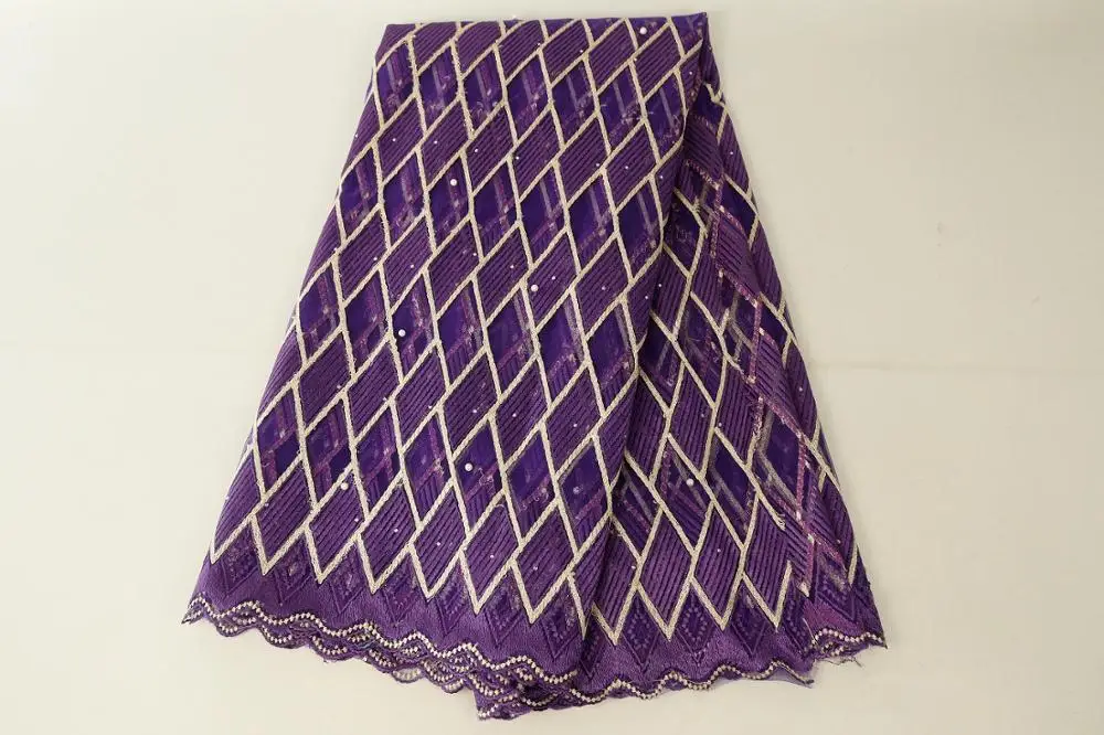 Latest African Beaded Patchwork Lace Fabric 2019 French Tulle Voile for Wedding Party Embroidered Nigerian Fabrics | Аксессуары для