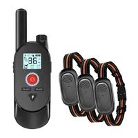 dog training electric dog training collar pet remote control waterproof rechargeable with lcd display with voice settings suit