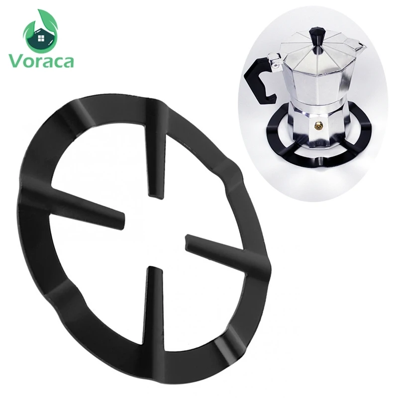 Черный Нержавеющая сталь Moka кофейник полка Кофе чайник стойка круглая плита