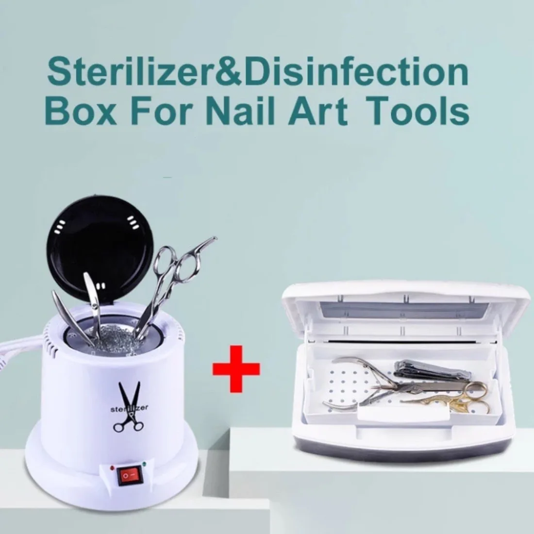 

Nail Sterilizer Box for Nail Art Tool Storage Box High Temperature For Manicure Nipper Tool Tattoo tools Disinfection Cabinet