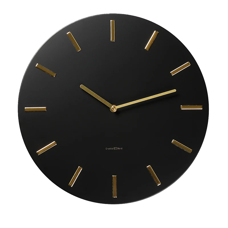 

Luxury Modern Wall Clock Simple Art Silent Black Wall Clock American Living Room Orologi Da Parete Fashion Round Clocks MM60WC