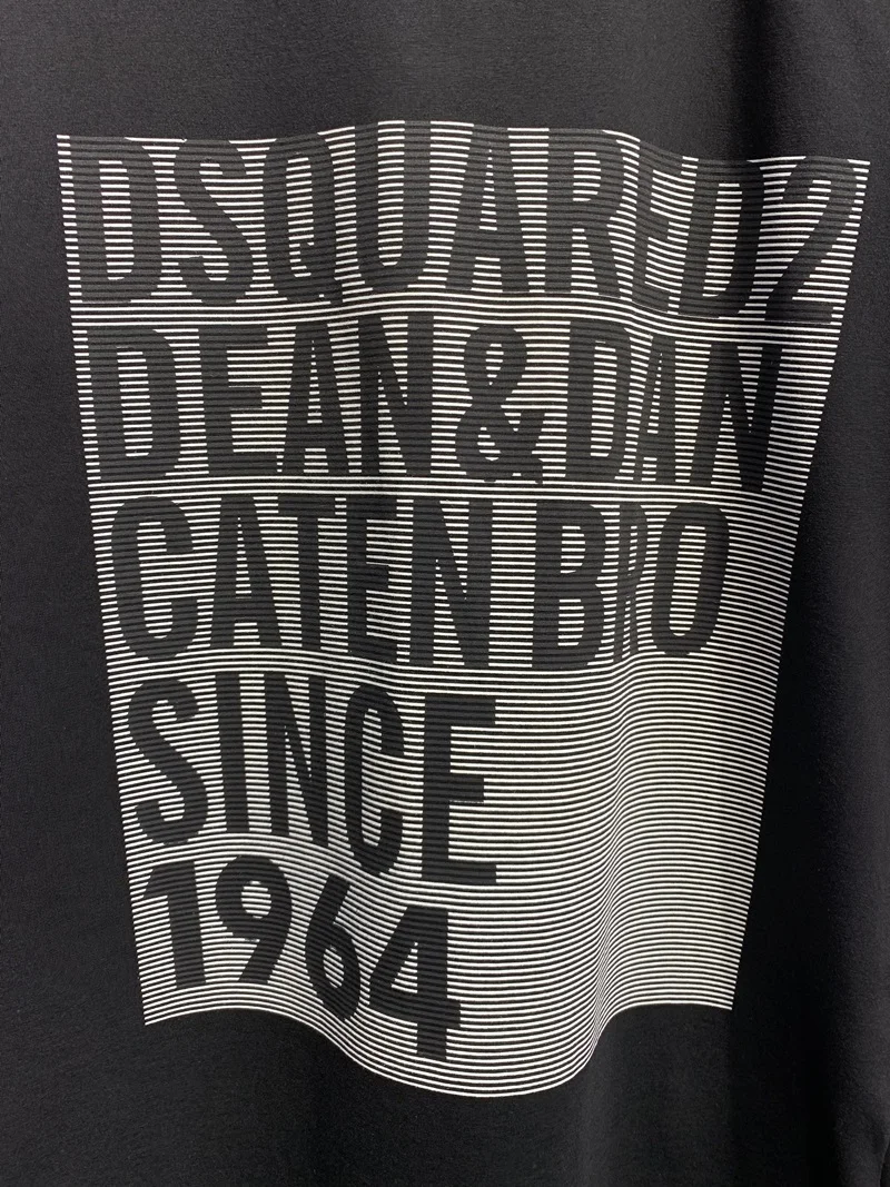 

Summer New Dsquared2 Street Hip-Hop Round Neck Short-Sleeved T-shirt Cotton Locomotive Letter Printing Casual Tee Men/Women D945