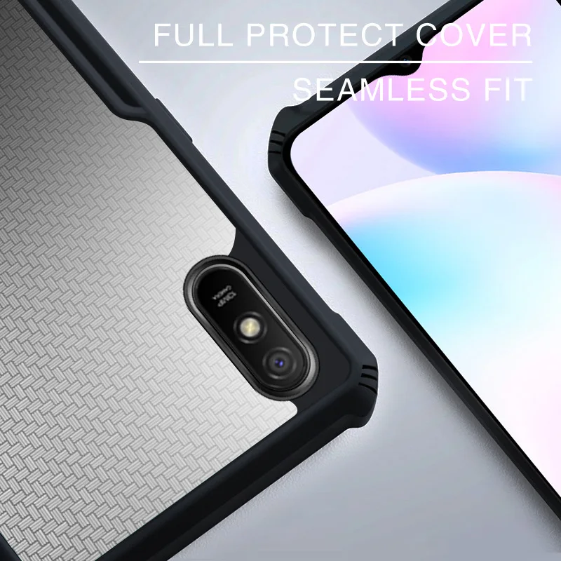 For Xiaomi Redmi 9A Case 6.53 inch Braid Style Acrylic PC + TPU Shockproof Armor Back Cover for Bumper | Мобильные телефоны и