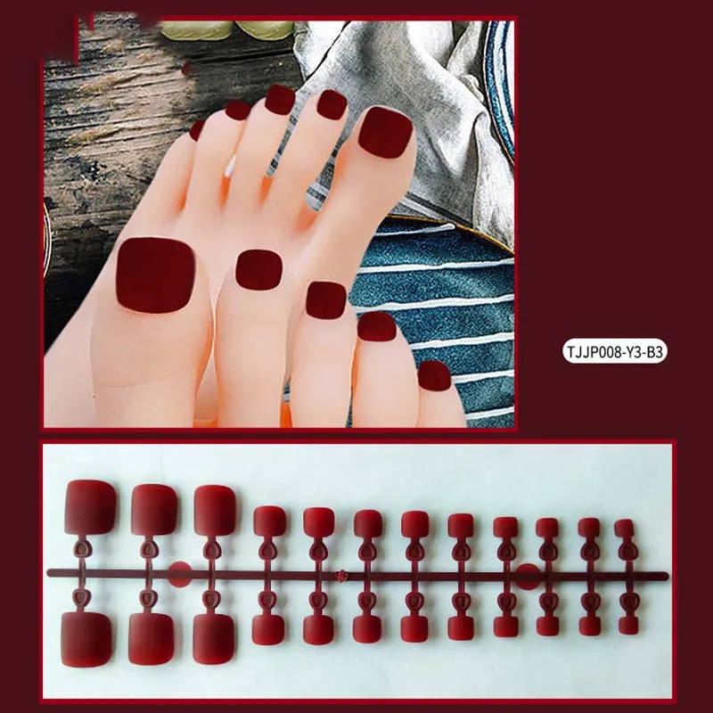 24 шт./компл. накладные ногти белые красные синие однотонные с прижимом на клеем