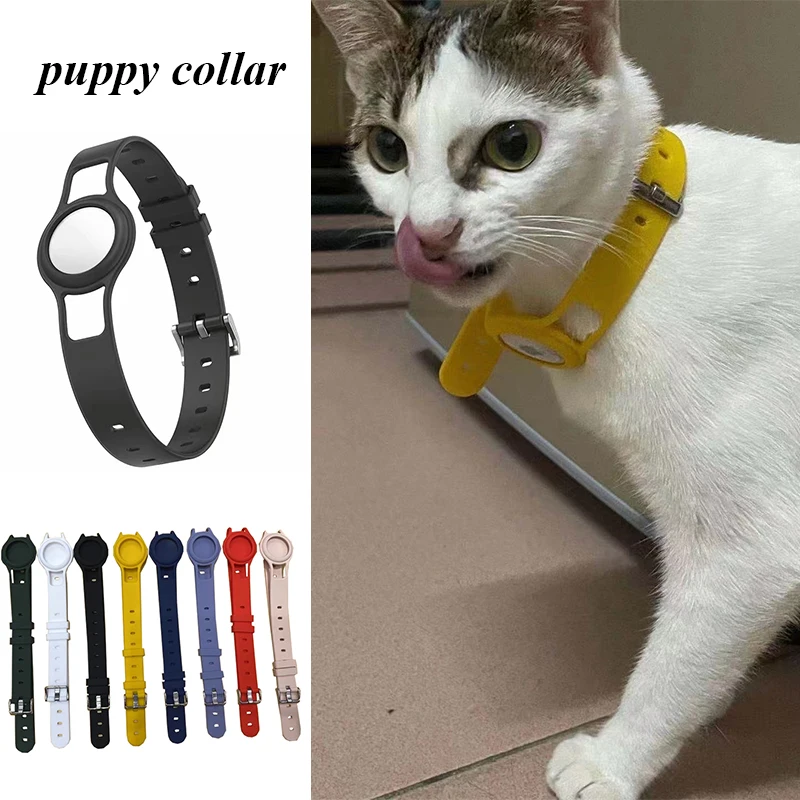 

Silicone Case Loop Holder Loss Proof For AirTag Pet Collar Protective Case Shell Skin Solid Drop Proof Portable Dog Collar
