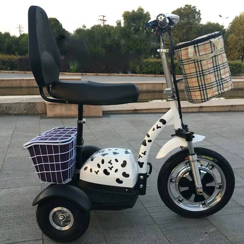 Дамский Электрический трехколесный велосипед для детей и взрослых Маленький