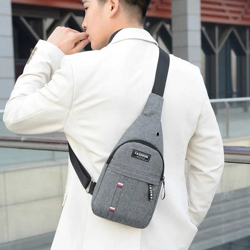 Weysfor Male Shoulder Bags USB Charging Crossbody Bags Men Anti Theft Chest Bag School Summer Short Trip Messengers Bag