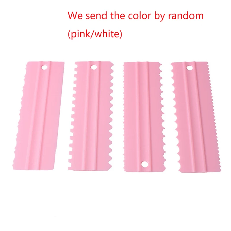 

4pcs/set Cake Decorating Tools Cake Scraper Smoother Cream Decorating Pastry Icing Comb Fondant Spatulas Baking Pastry Tools