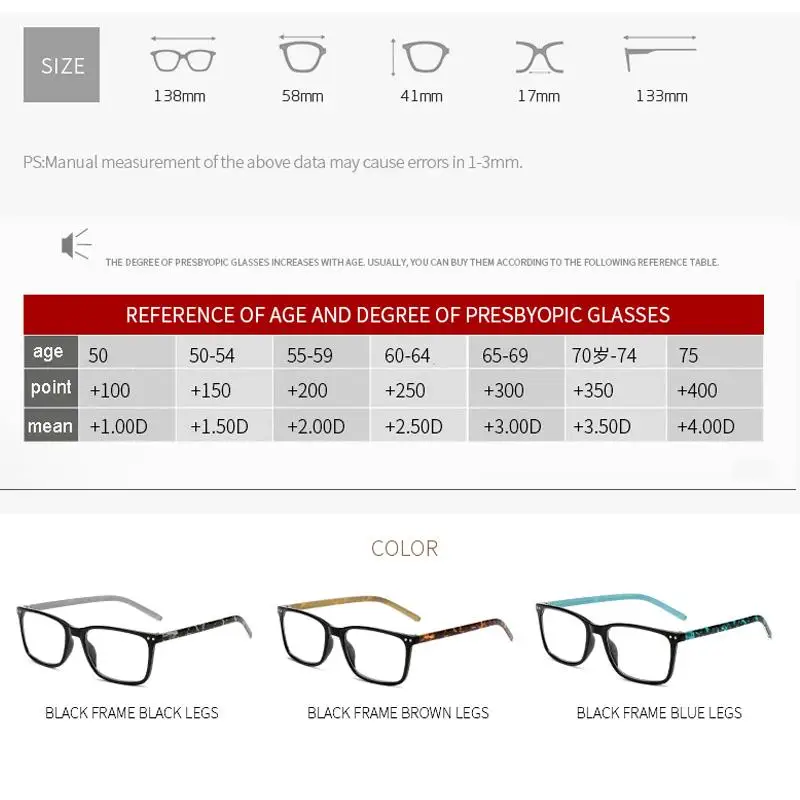 Очки для чтения LongKeeper прямоугольные дальнозоркости мужчин и женщин|Женские очки