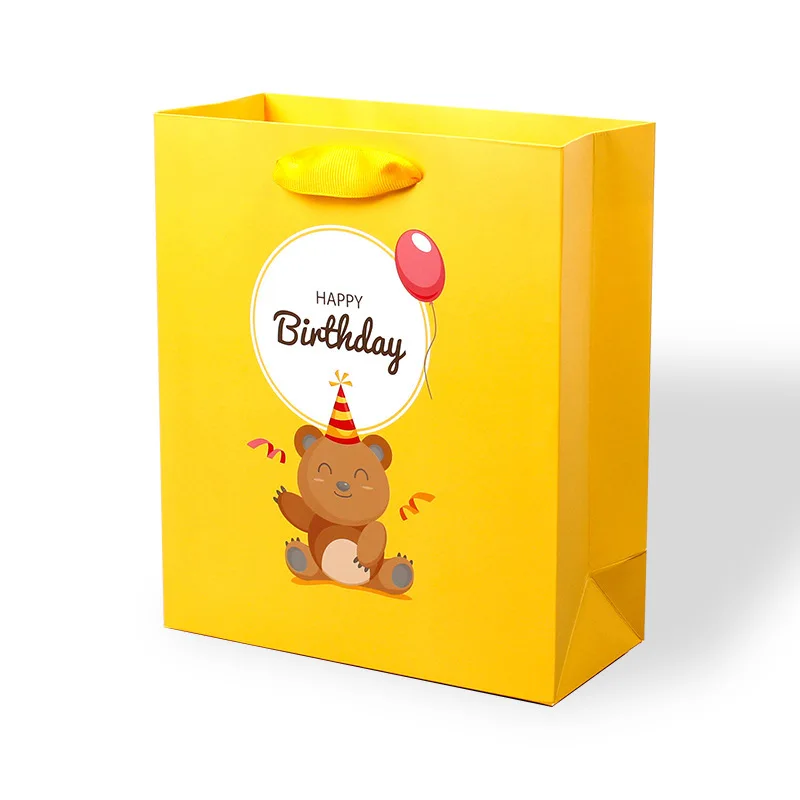 

birthday party decorations kids gift bags with handles kraft paper bag for gift box packaging bolsas de papel