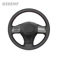 car steering wheel cover for subaru forester 2013 2016 legacy outback 2012 2014 xv 2011 2015 black diy genuine leather