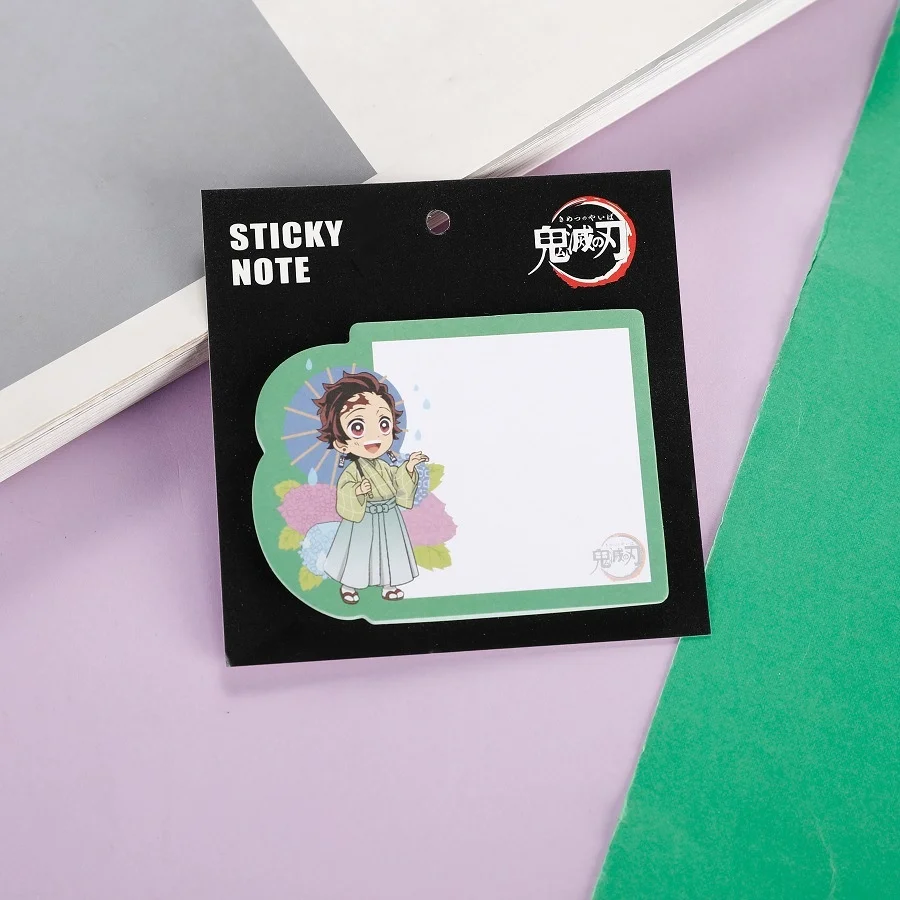 

2021 anime demon killer kimetsu no yaiba kamado tanjirou post-it note paper N times cute stickers childrens stationery gifts