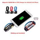 Автомобильное зарядное устройство, портативное магнитное ААААА зарядное устройство Micro USB для аварийной зарядки телефона