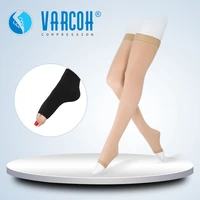 women medical thigh high compression stockings with silicone band graduated firm support 30 40 mmhg varicoselymphedema edema