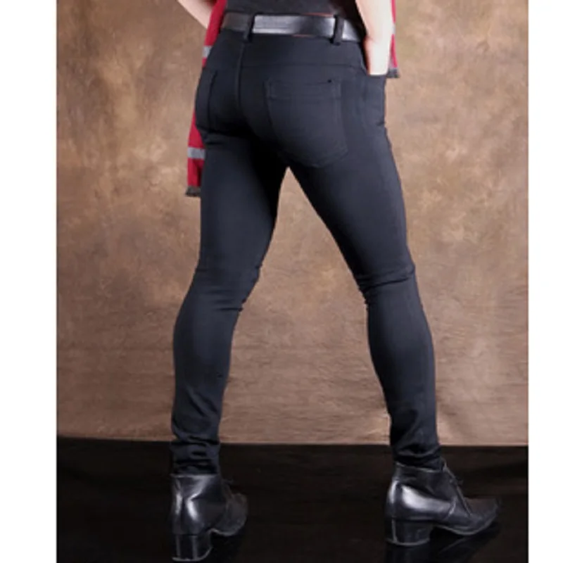 Большие размеры мужские облегающие повседневные узкие брюки с низкой талией