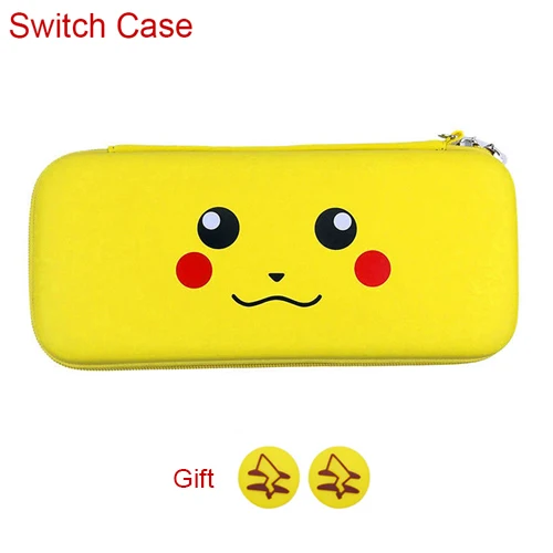 B Bag with 2gift Водонепроницаемый полиуретановый кошелек для хранения для Nintendo Switch NS консольные сумки для переноски Nintendo Switch Pikachus игровые аксессуары - Цвет: B Bag with 2gift