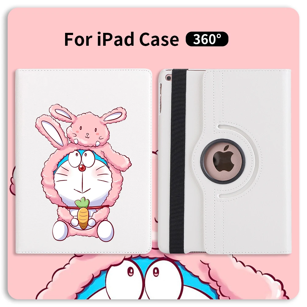 Кожаный чехол с поворотом на 360 ° для iPad 7 поколения Doraemon 2020 Pro 11 12 9 10 5 дюйма Mini 1 2 |