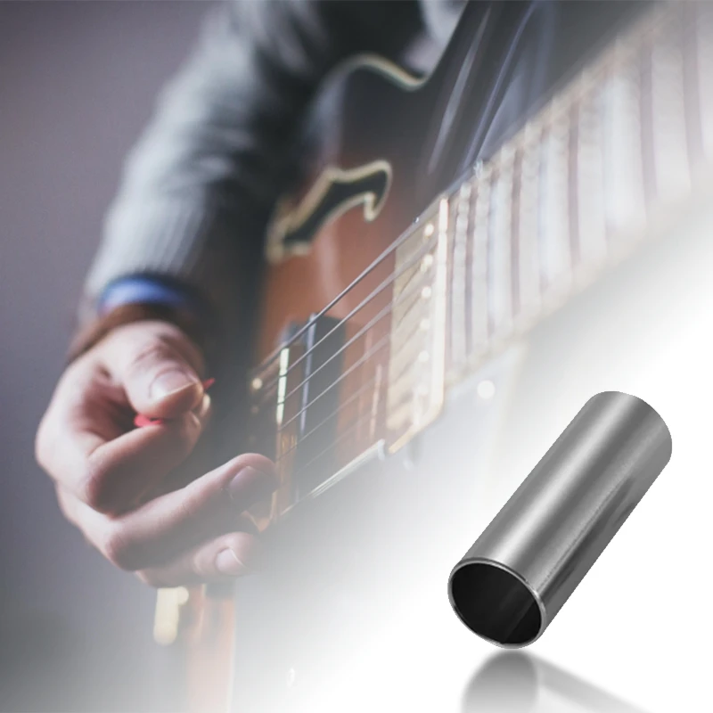 

4Pcs Guitar Slides Chrome-Plated Stainless Steel Accessories for Guitar Bass (Silver Color)