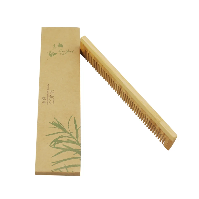 Уход гребень Премиум бамбуковые зубы и ручка карманный стиль ручной работы щетка