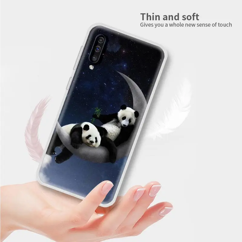 

Super Cute Panda Case For Samsung Galaxy A90 A50 A70 A70s A50s A40 A30 A20e A20s A10e A10 Clear Soft Phone Coque Shell