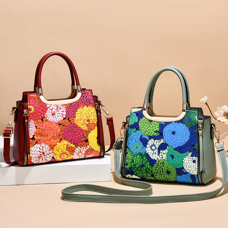 

Модная женская сумочка из искусственной кожи, новинка 2021, сумка большой вместимости для свекрови, женская сумка-мессенджер для женщин средн...