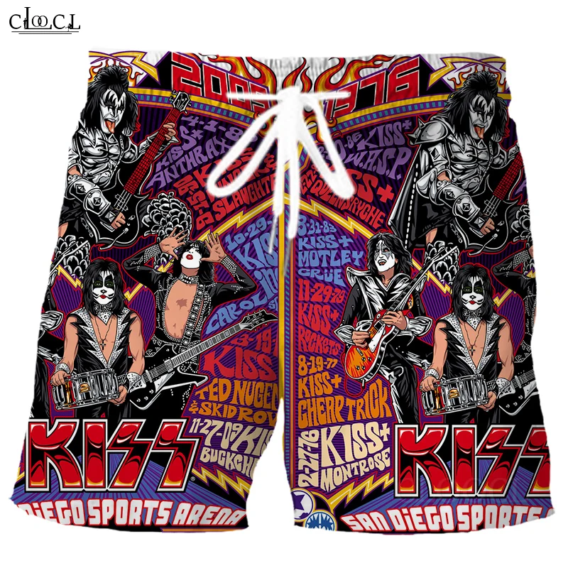 

CLOOCL Newest Metal Rock KISS Band 3D Print Men Summer Fashion Shorts Hip Hop Harajuku Beach All-match Sweatpants Drop Shipping