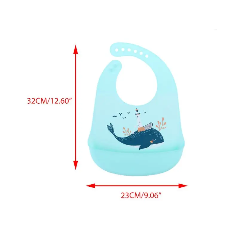 

Cartoon Adjustable Toddlers Baby Feeding Saliva Towel Children Kids Waterproof Silicone Bibs Burp Cloth 4XFE