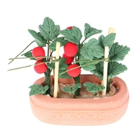 112 dollhouse miniature tomato fairy garden ornament mini potted plant model for dollhouse kids play toys