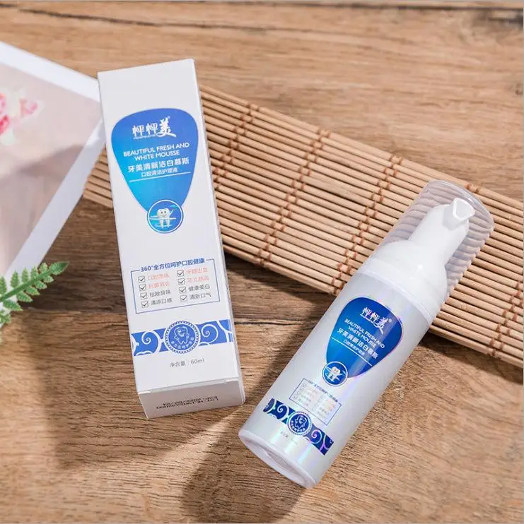 

Fexport 60ml Toothbrush Mousse In Addition To Bad Breath To Tooth Stains Fresh Breath Mouth Cleaning Care Foam Toothpaste