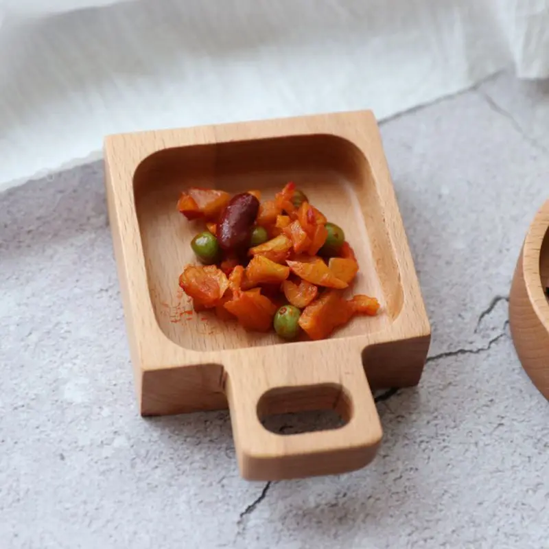 Japanese Style Solid Wood Sauce Seasoning Dish | Дом и сад