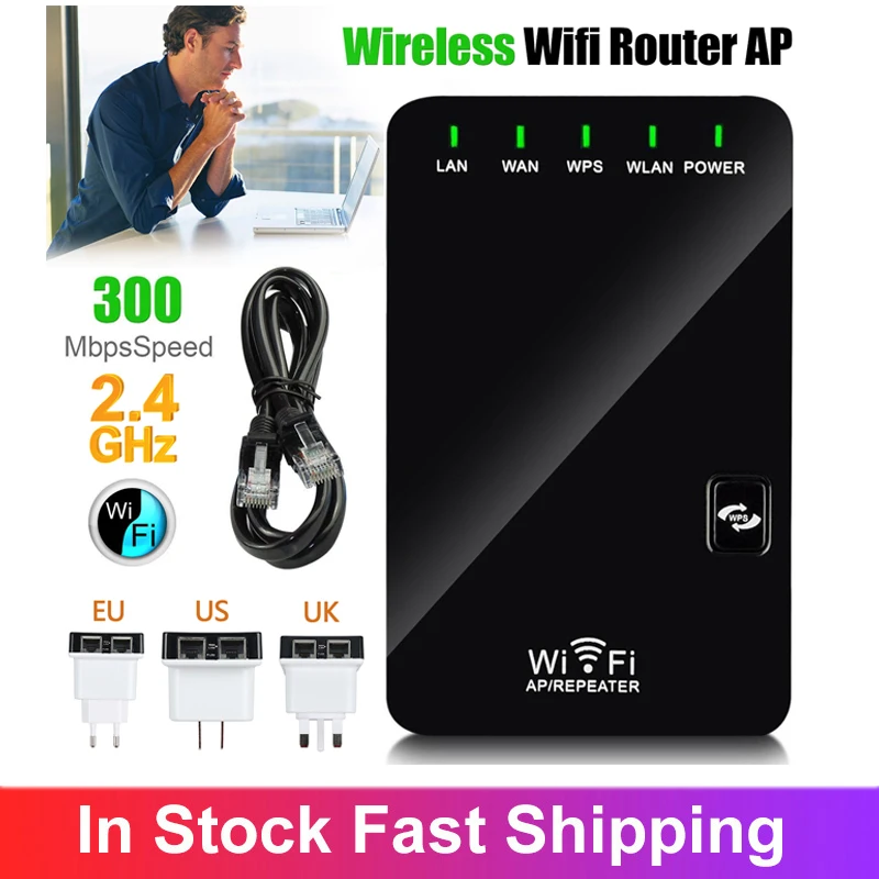 

300Mbps Speed Wireless Repeater Network WiFi Signal Range Extender Router Booster Wireless WiFi Repeater Mini Router Automation