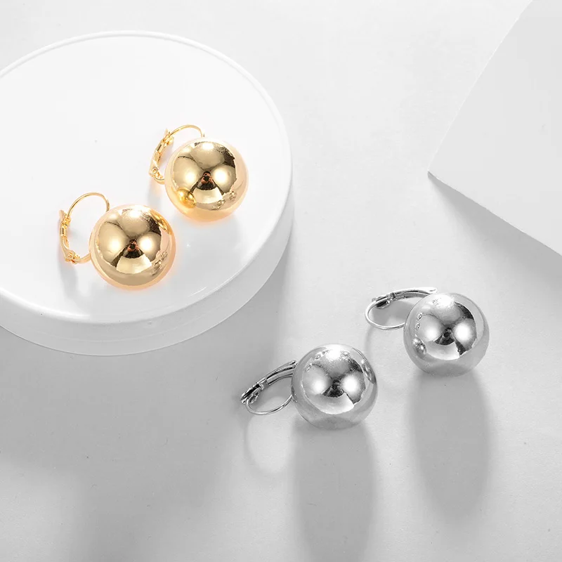 Shineland Новое поступление модные блестящие серебряные роскошные круглые массивные