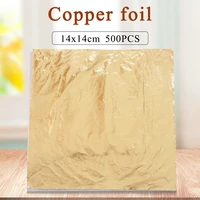 500pcs 14x14cm imitation gold leaf gilding sheets copper leaf sheet color 2 5 gold leaf sheets in