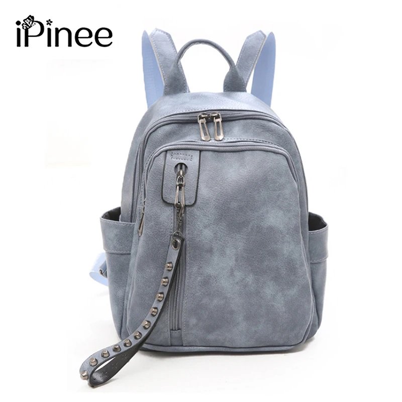 

iPinee Women Backpack PU Leather Women Shoulder Bag Fashion School Bag For Teenage Girl Children School Backpacks Female