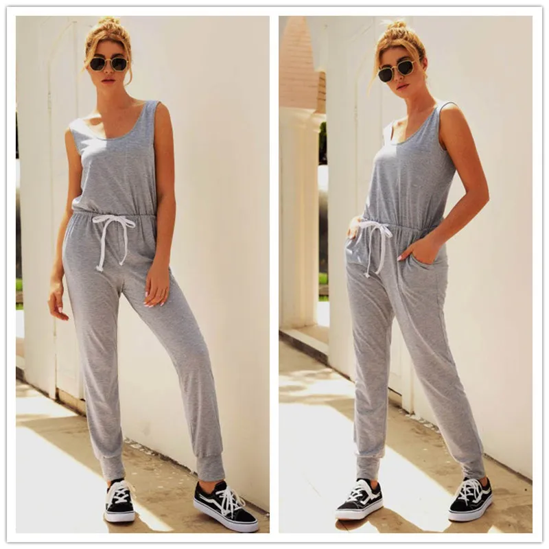 

Knowing me Sexy Off Shoulder Lace-up Pockets Jumpsuit Women Autumn casual solid One Piece Outfit Streetwear Rompers Overalls
