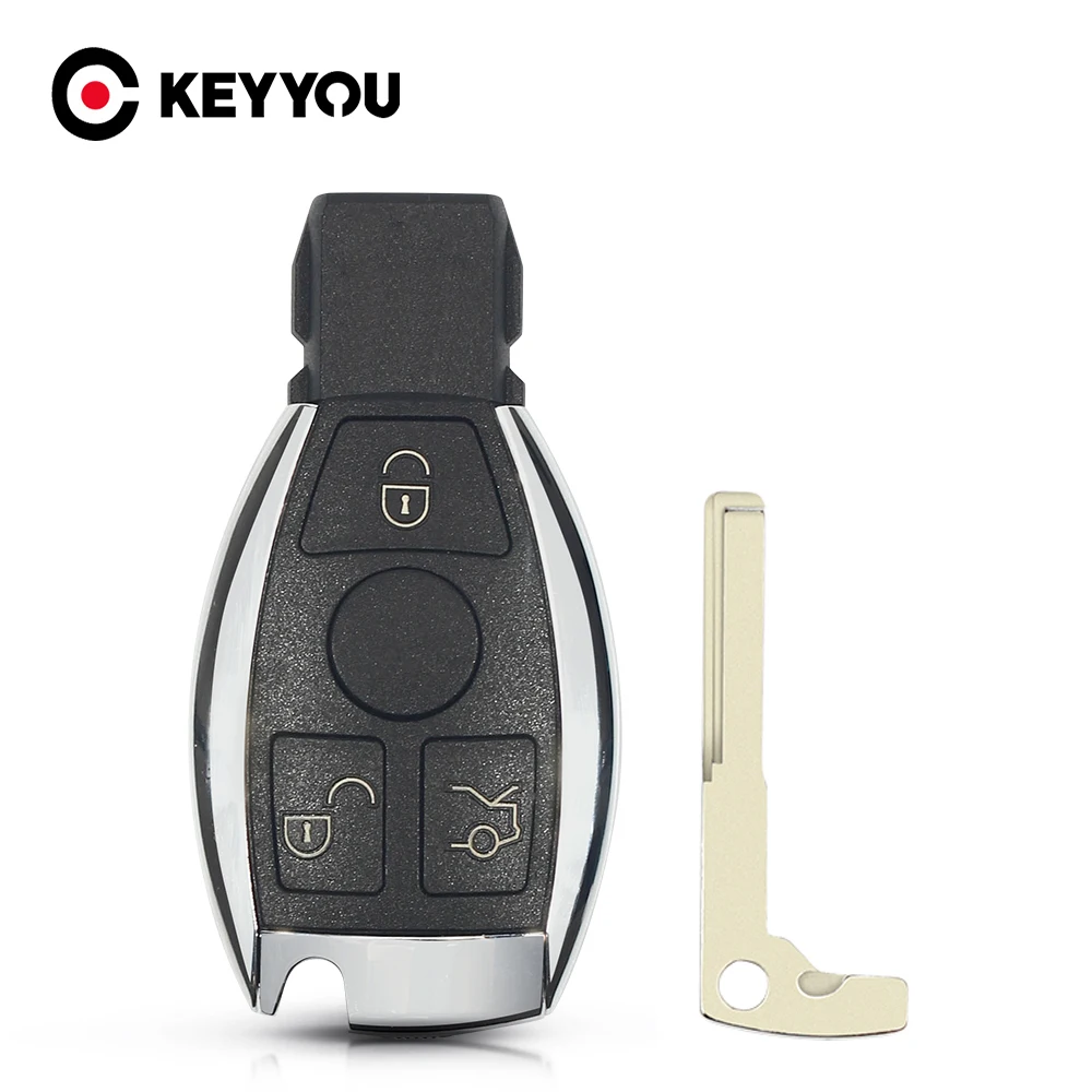 Смарт чехол для автомобильного ключа KEYYOU 3 кнопки 2000 BGA Mercedes Benz A B C E Class W203 W204 W205 W210