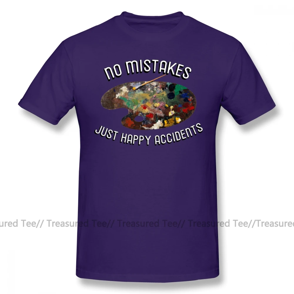 Футболка Bob Ross футболка BOB ROSS NO eraps HAPPY accident Милая футболка с принтом модная футболка с коротким рукавом большого размера - Цвет: Purple