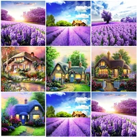 5d diamond embroidery full diamond country house cross stitch diamond painting round landscape rhinestone pictures