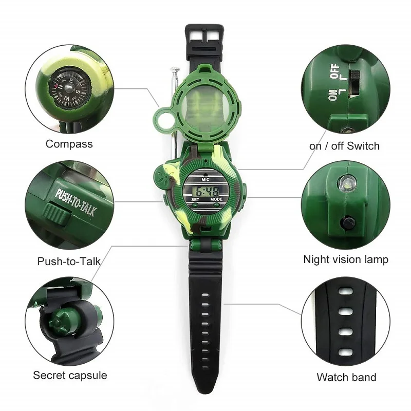 Детские часы детские образовательные игрушки 2 шт рация 7 в 1 радио игрушка