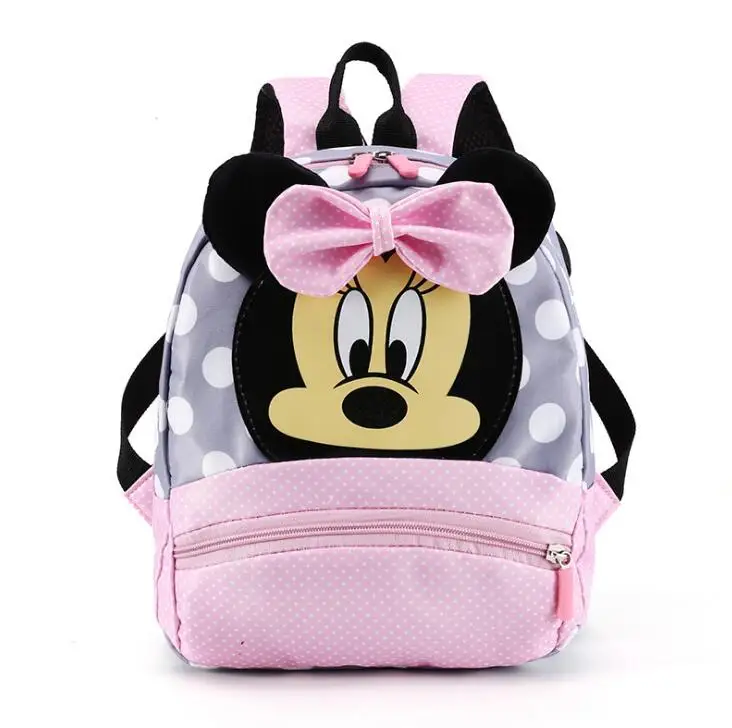 Disney Cartoon girls Minnie Backpack boy Mickey Mouse Children Lovely Schoolbag Kindergarten Schoolbag Kids Gift