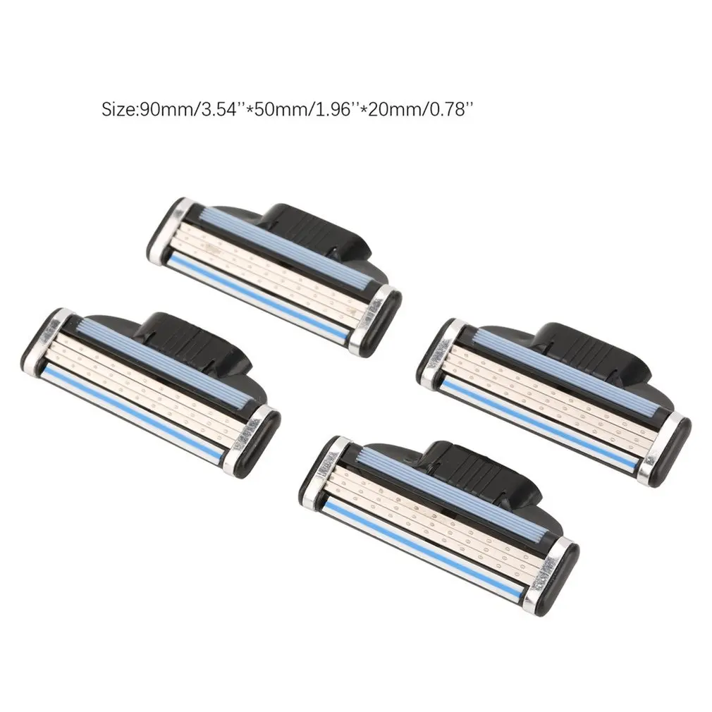 

Replaceable Blade Three-Layer Manual Razor Blade Vintage Razor Manual Razor Replaceable Blade 4 Pieces