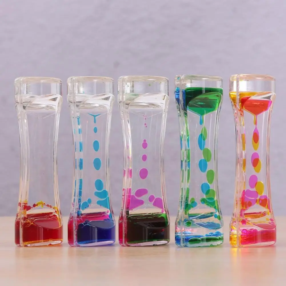 

Liquid Timer Visual Sensory Toy Autism Sedation Special Liquid Motion Visual Glass Needs Timer Oil Hourglasses Floating G9s2