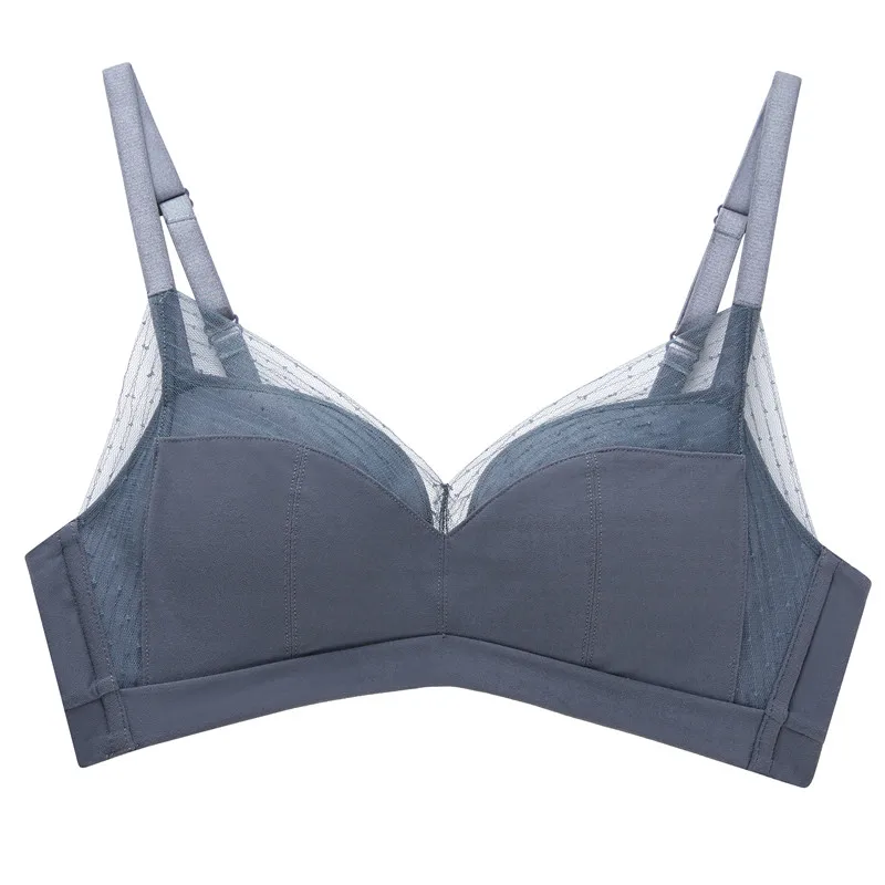 dark blue TERMEZY женское хлопковое нижнее белье, сексуальное белье с бюстгальтером, черное кружевное белье, комплект с бюстгальтером пуш-ап, комплект белья, комплект нижнего белья - Цвет: dark blue