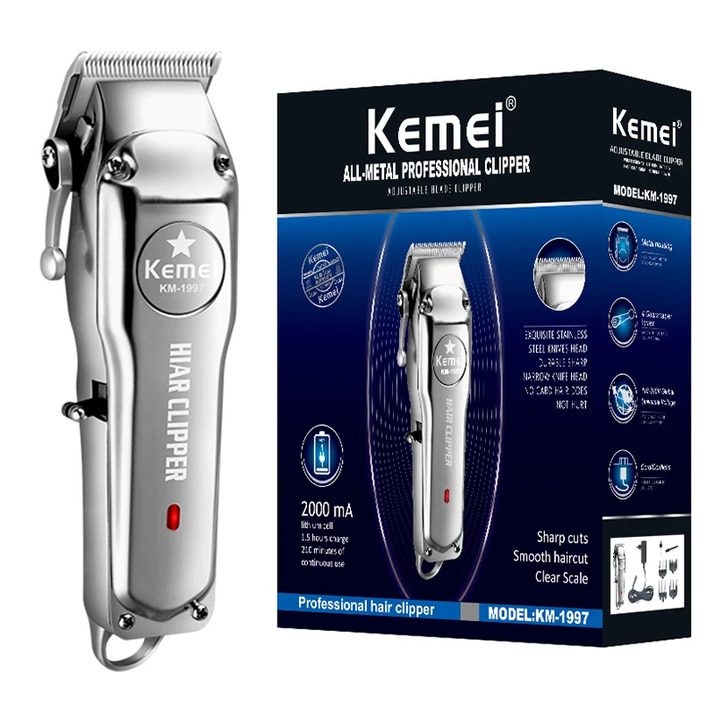 

All-metal Professional hair clipper electric hair trimmer men cordless hair cutting machine haircut barber rechargeable Rotary
