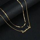 Двухслойное ожерелье с арабским именем для женщин, стильное ожерелье для девушек, подарок на день Святого Валентина, юбилей, эксклюзивное колье-чокер