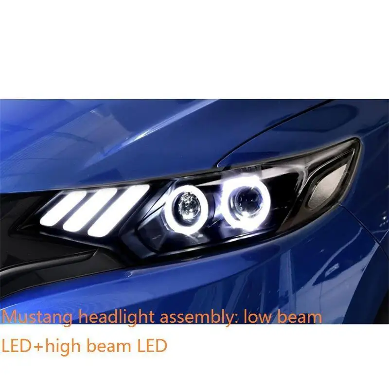 MODEL J Указатель поворота, Стайлинг, Automovil, Drl, Led Assessoires, дневные ходовые огни, передние противотуманные фары, автомобильные фары в сборе, 18 для Honda Fit - Цвет: MODEL J