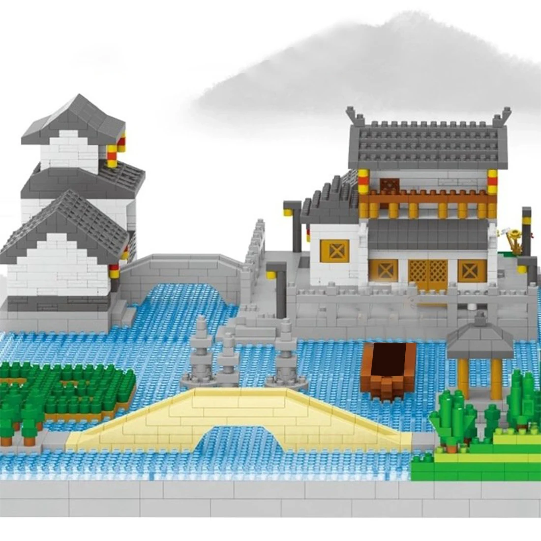 

7000+Pcs Chinese Architecture Adult Building Blocks West Lake Model Bricks Toys Gift (Not Compatible With Small Particle Blocks)