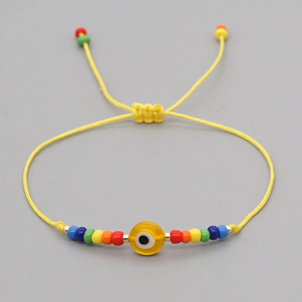 Go2Boho Турецкий Дурной глаз браслет для женщин модные бусины 2020 богемные радужные