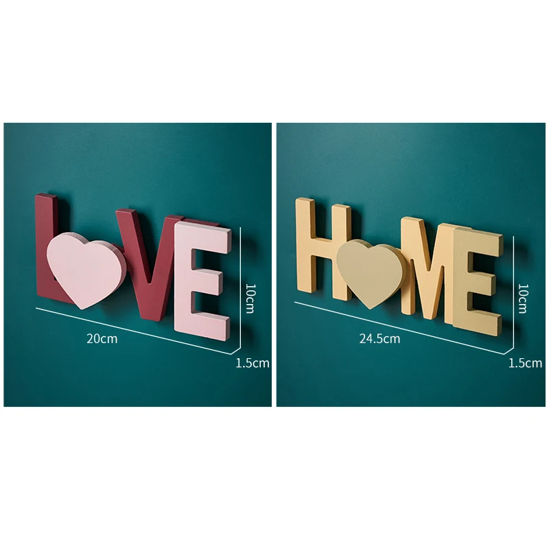 

Modern Wooden Letters Ornament Hanging Pendant Home Party Festival Decor Art Crafts Standing Gifts Living Room Wall Decoration